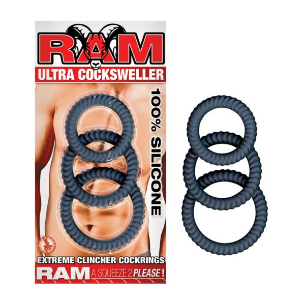 Ram Ultra Cocksweller Cockrings Black - Club X